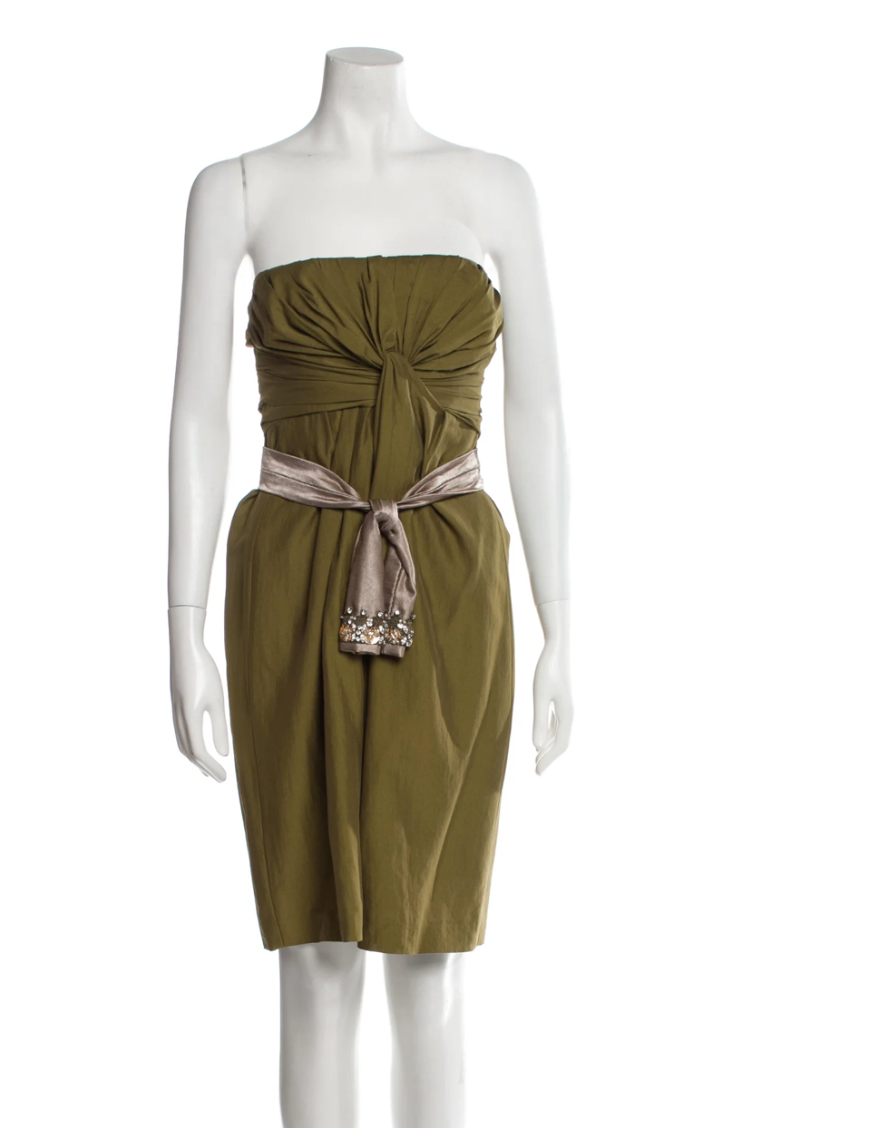 Chloé Green Strapless Dress