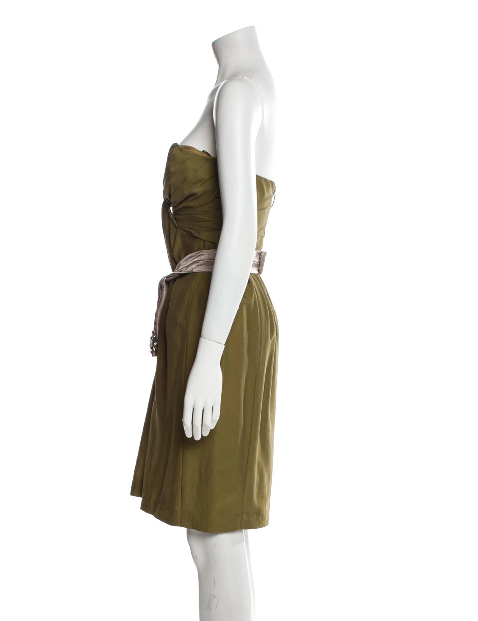 Chloé Green Strapless Dress