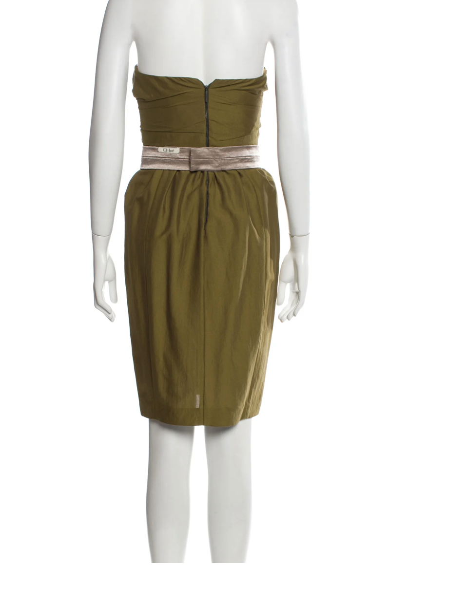 Chloé Green Strapless Dress