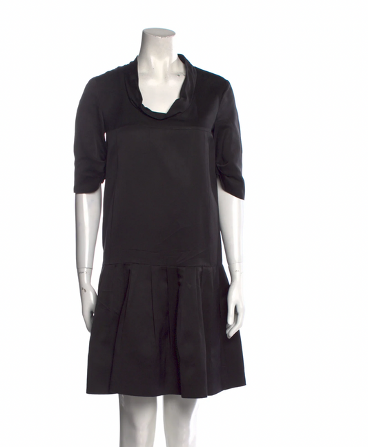 Miu Miu Black Silk Shift Dress