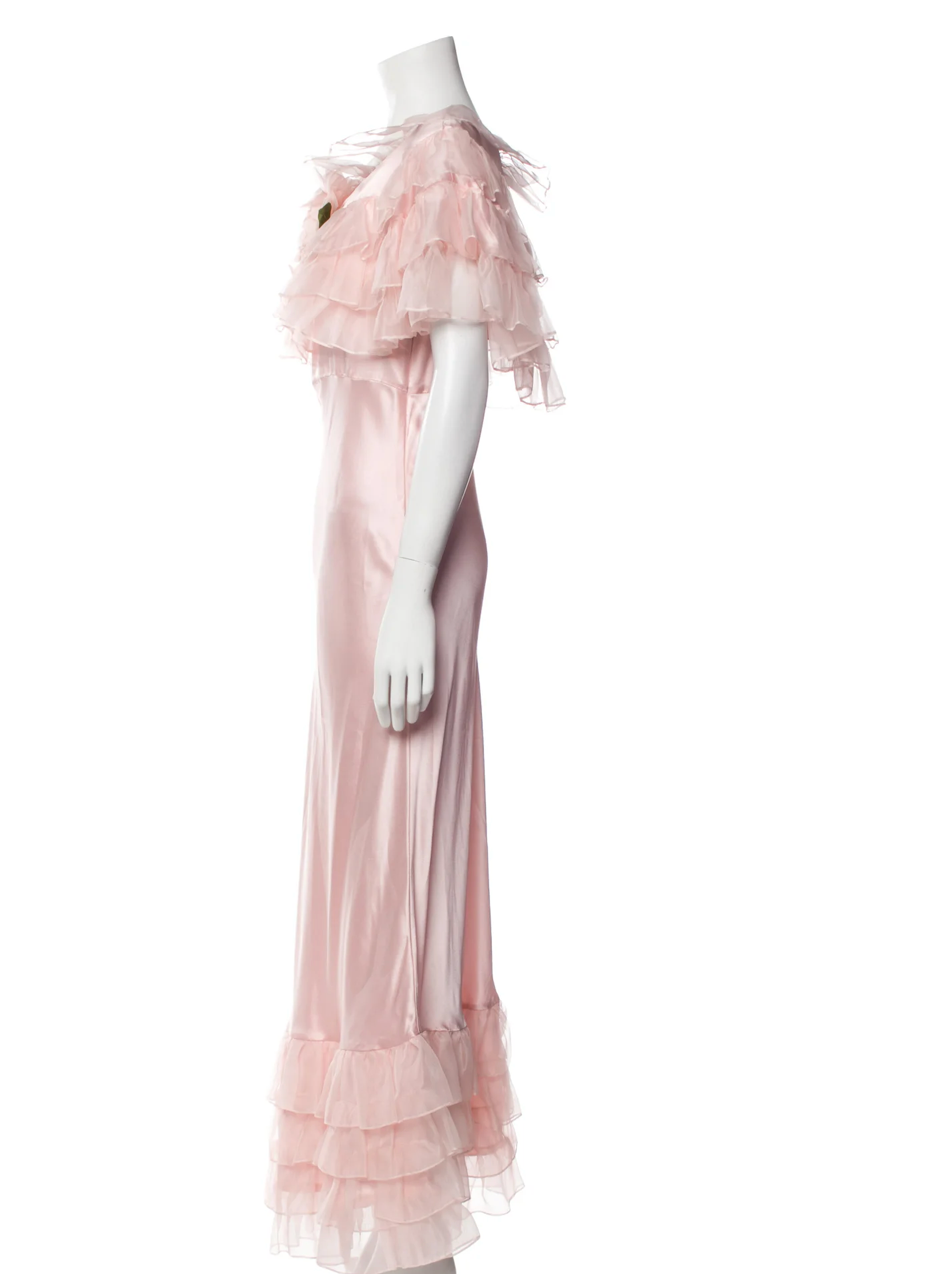 Rodarte Pink Cowl Neck Gown