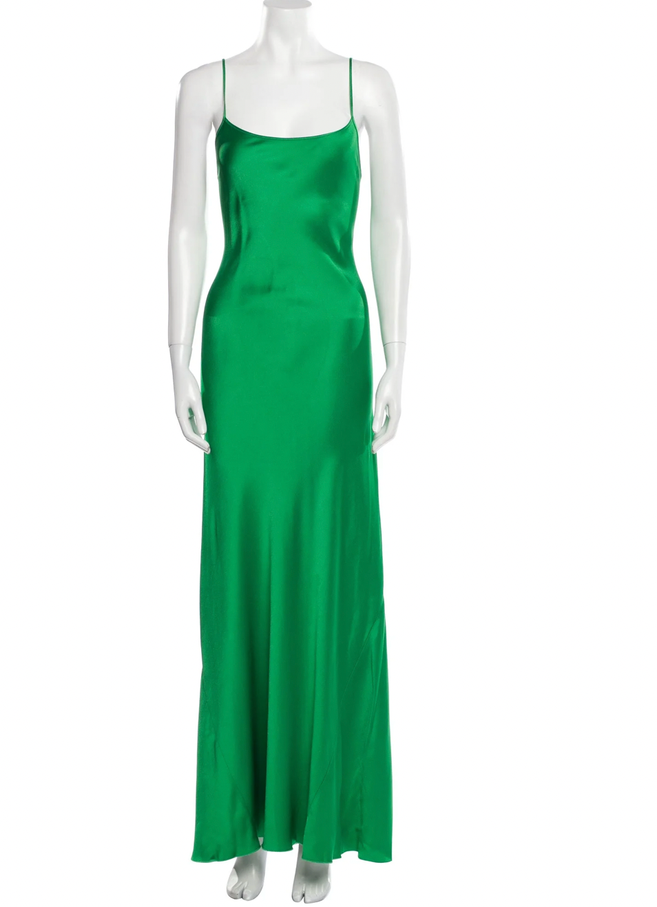 Victoria Beckham Green Slip Dress