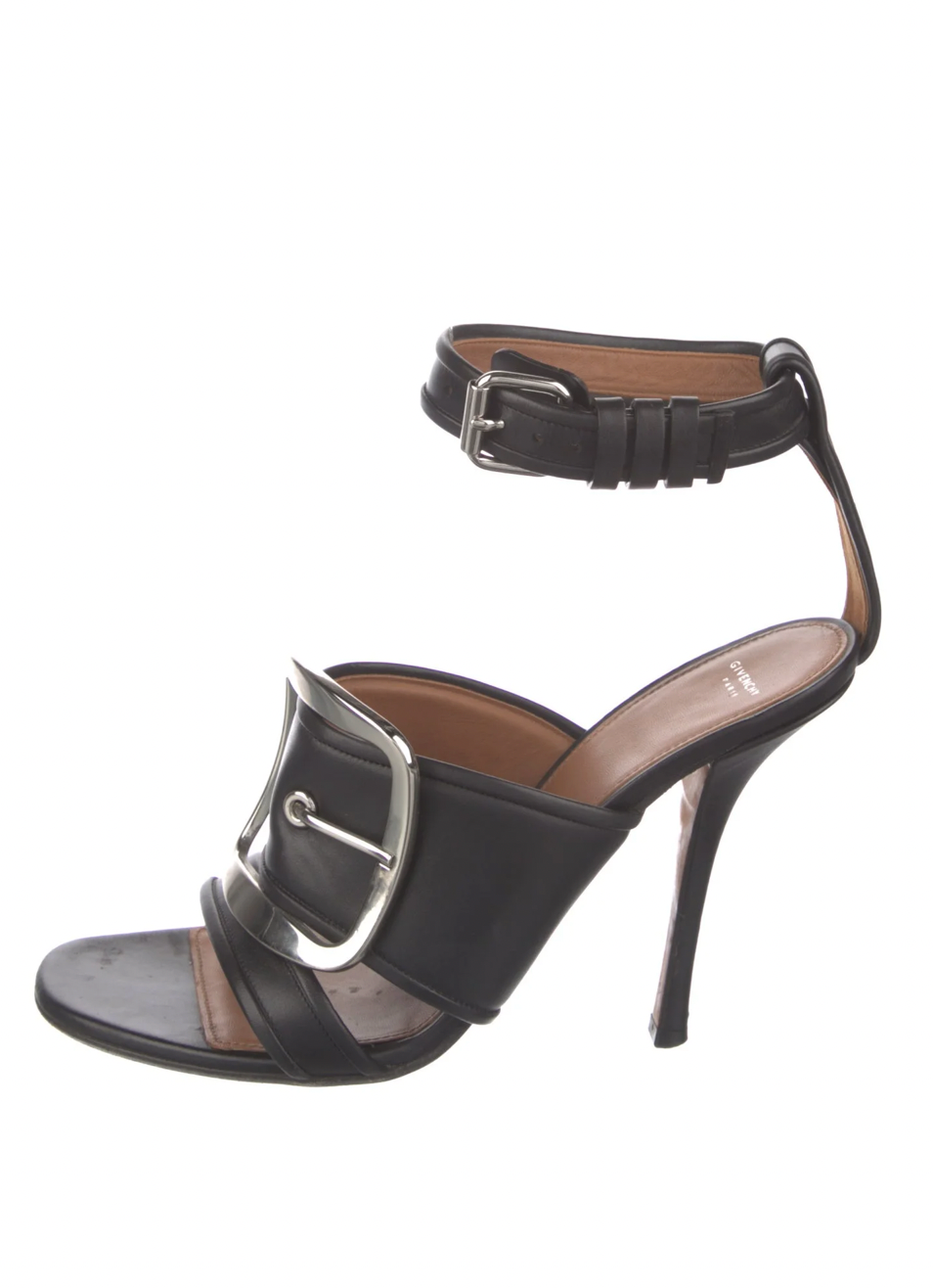 Givenchy Black Buckle Leather Sandals