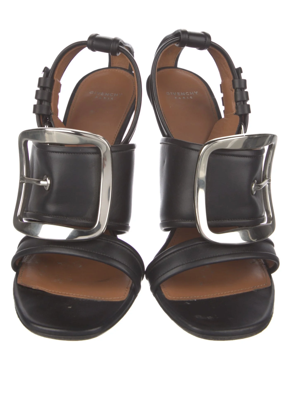 Givenchy Black Buckle Leather Sandals