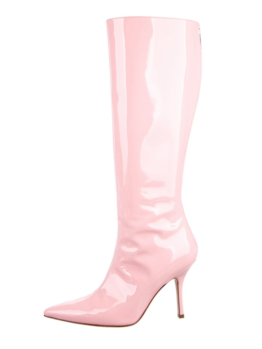 Paris Texas Pink Patent Leather Knee High Boots