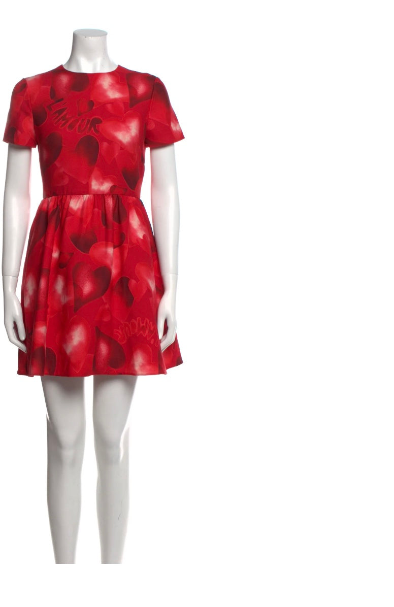 Valentino Heart Mini Dress