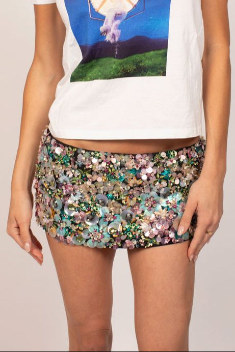 Valentino Buttons Mini Skirt