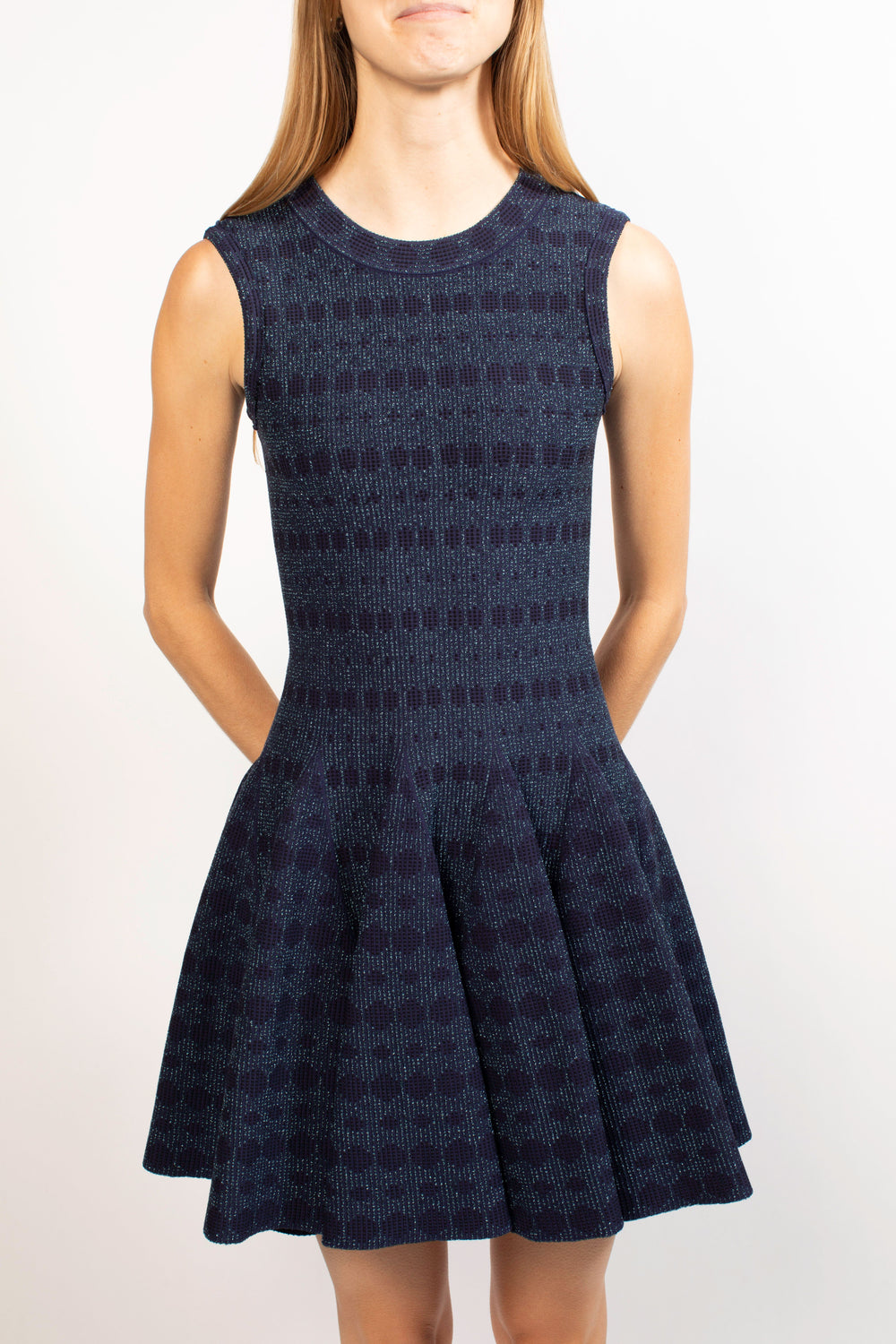 Alaia Blue Sleeveless Mini Dress