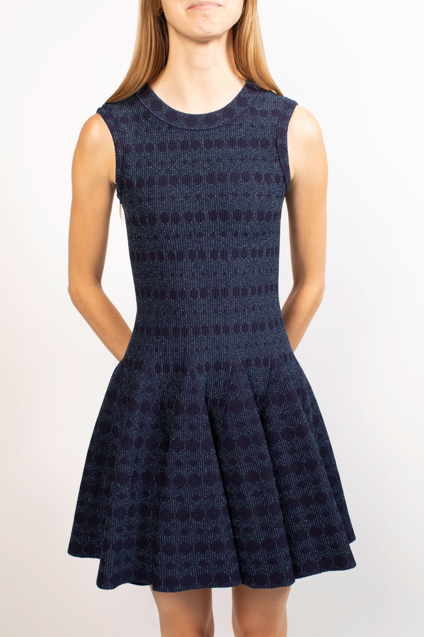 Alaia Blue Sleeveless Mini Dress