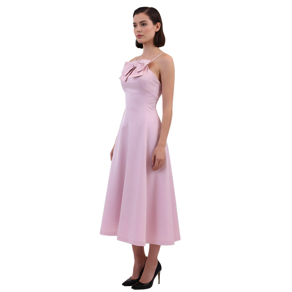 giambattista valli silk bow-accented dress