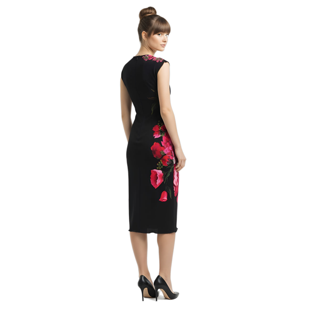 dolce & gabbana silk floral print dress