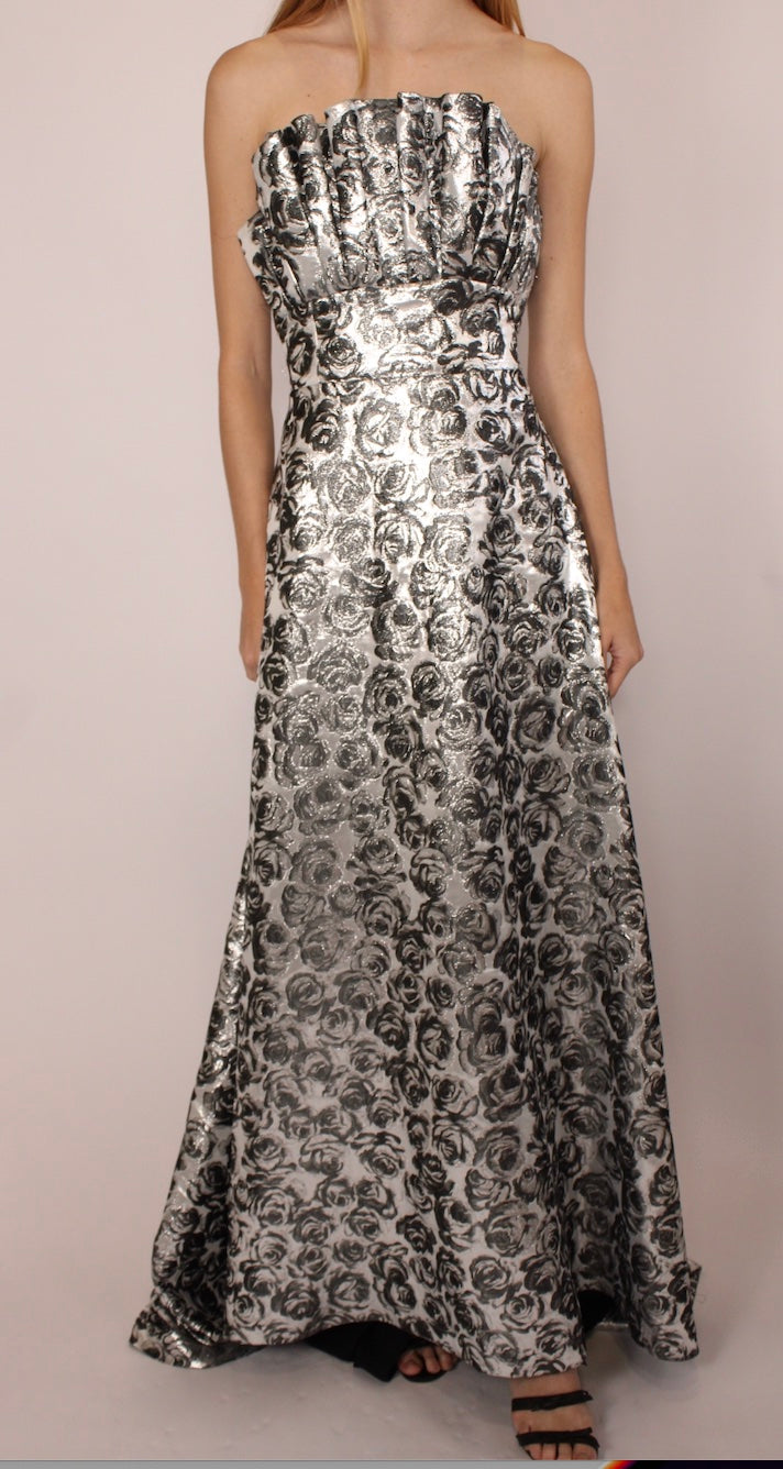 Carolina Herrera Silver Gown