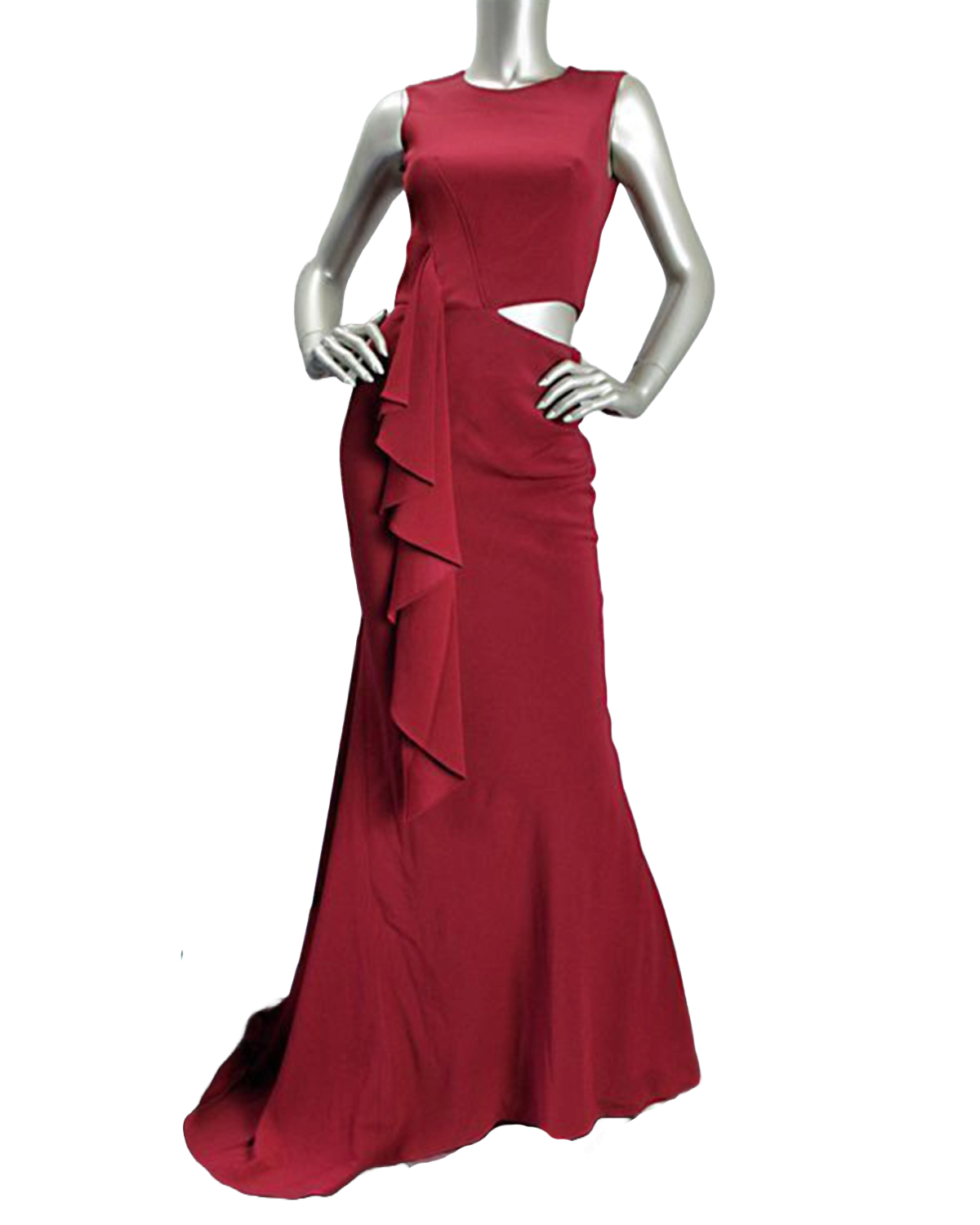 Alexander McQueen Red Ruffle Gown