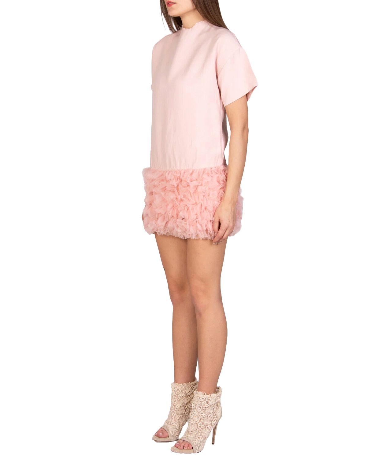 Valentino Pink Ruffled Mini Dress