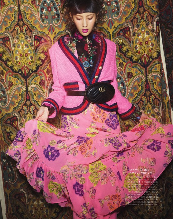 gucci pink floral maxi dress