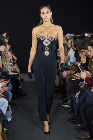 david koma rhinestone embellisment jumpsuit