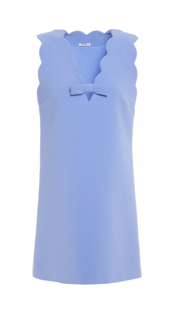 Miu Miu Blue Bow Mini Dress