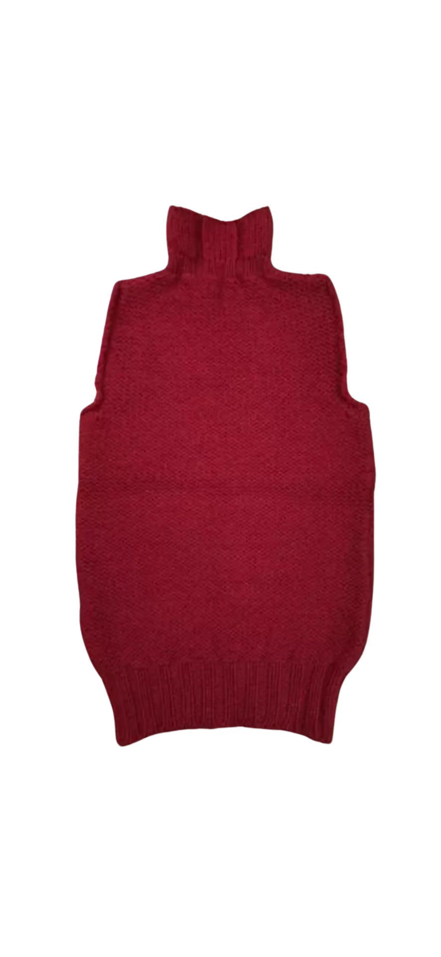 Miu Miu Red Knit Sleeveless Sweater