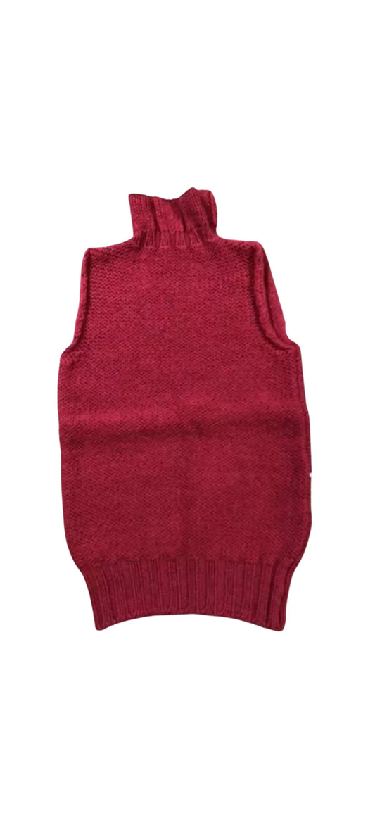 Miu Miu Red Knit Sleeveless Sweater