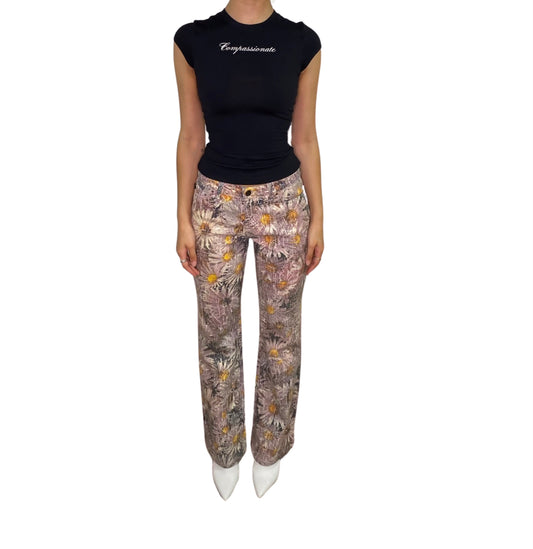 Just Cavalli Glitter Floral Multi Color Jean