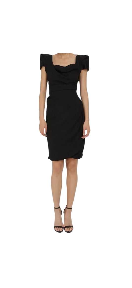 Vivienne Westwood Black Draped Shortsleeve Dress