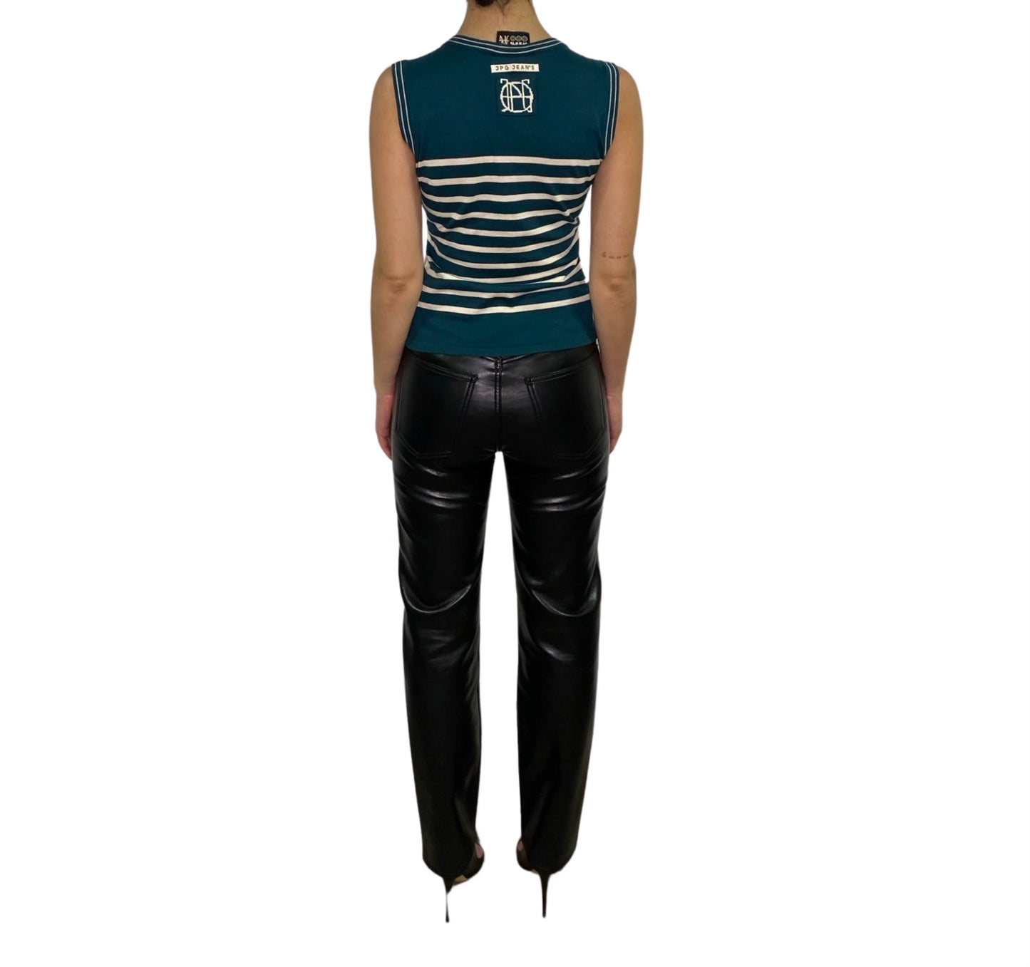 Jean Paul Gaultier Green Top with Stripes