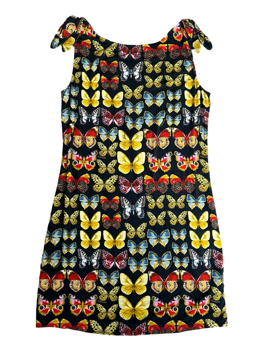 Versace Multi Color Butterfly Dress With Tie Straps