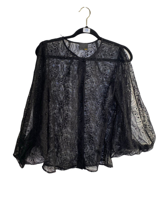 Fendi Black Lace Longsleeve Button Up