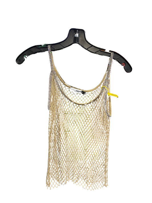 Dolce & Gabbana Cream Netting Tank With Jewled Straps