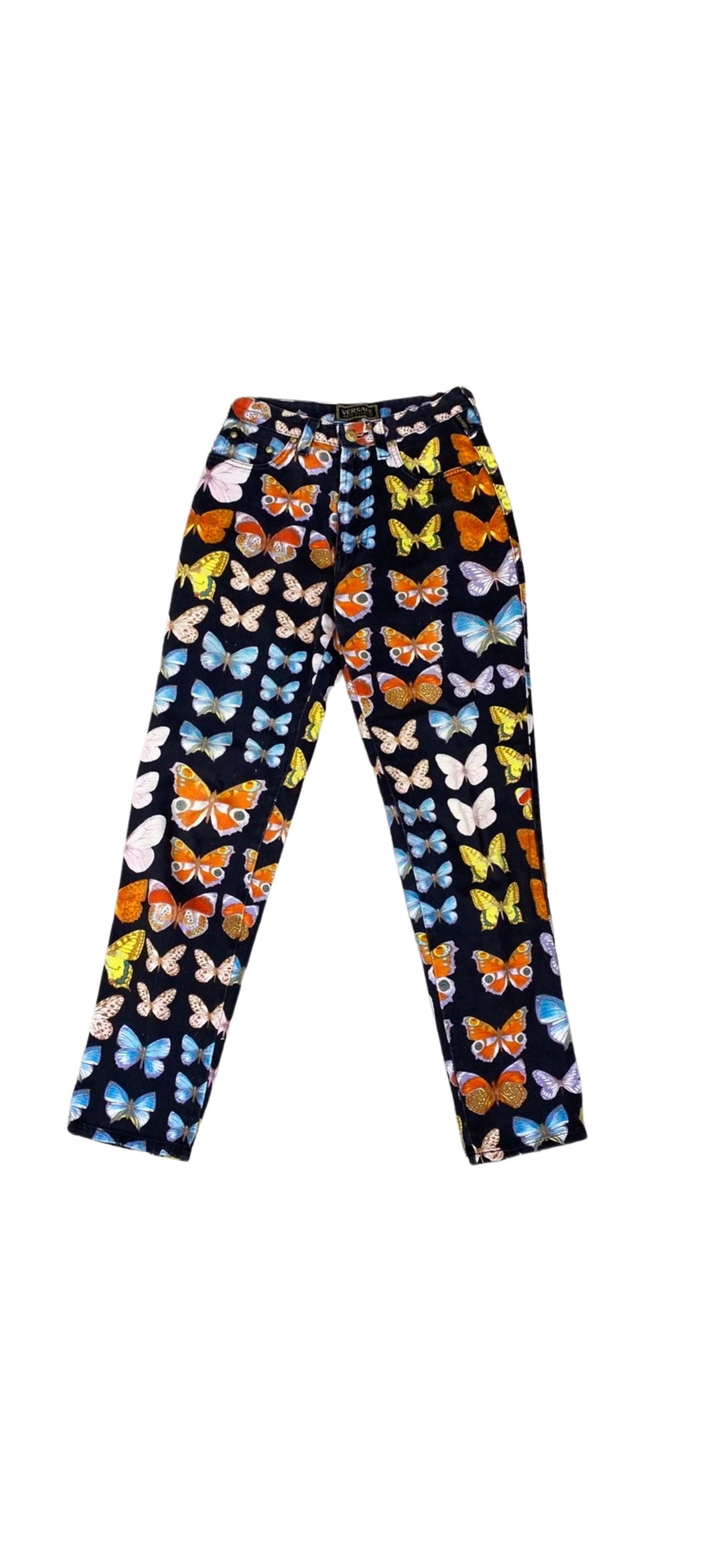 Versace Muti Color Butterfly Jeans