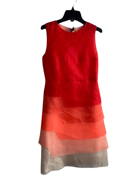 Fendi Red Ombre Layered Dress