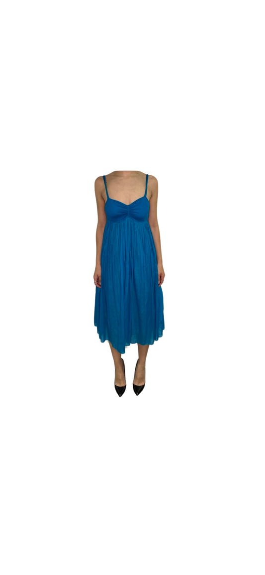 Jean Paul Gaultier Blue Mesh Midi Dress