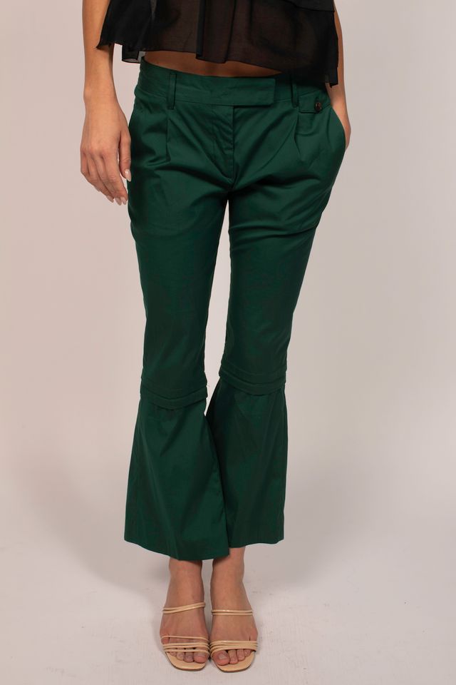 Miu Miu Green Flare Pants