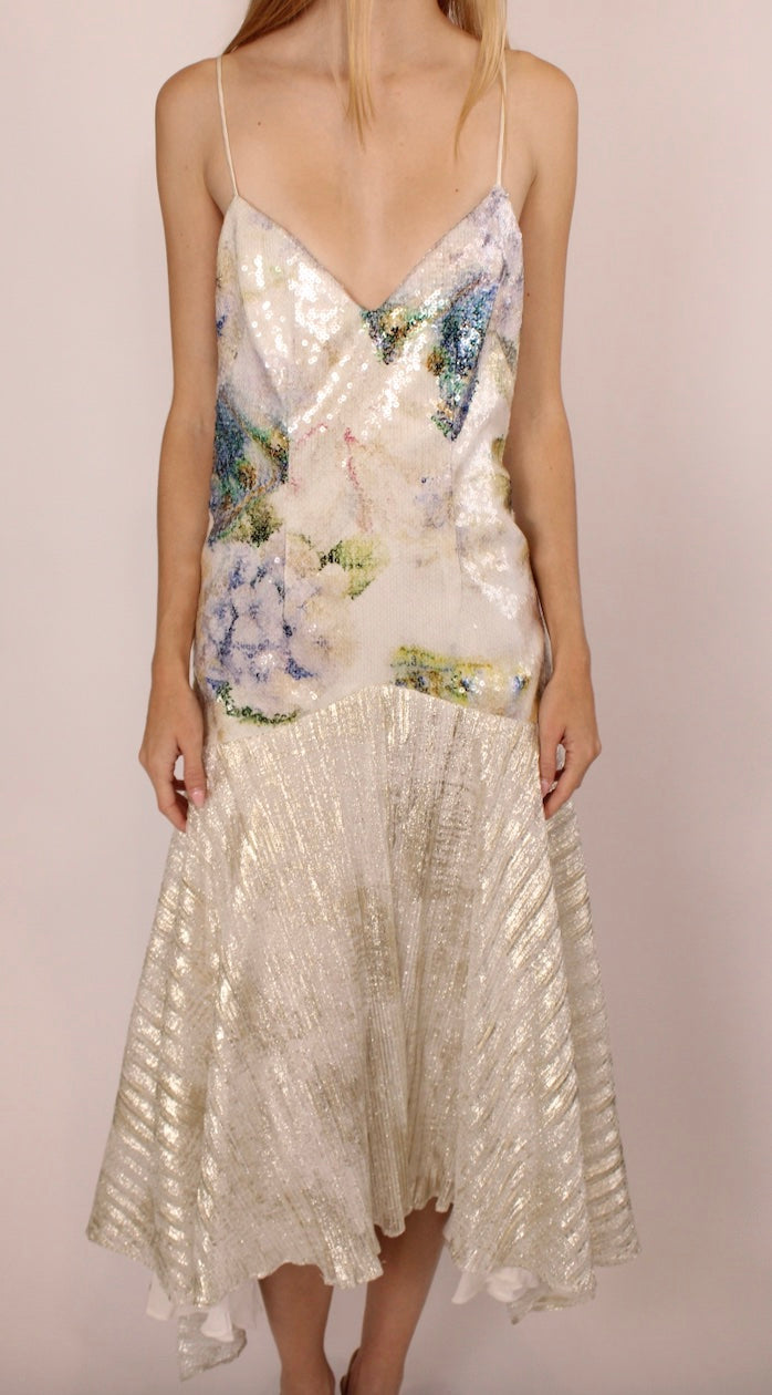 Rodarte Floral Sequin Dress