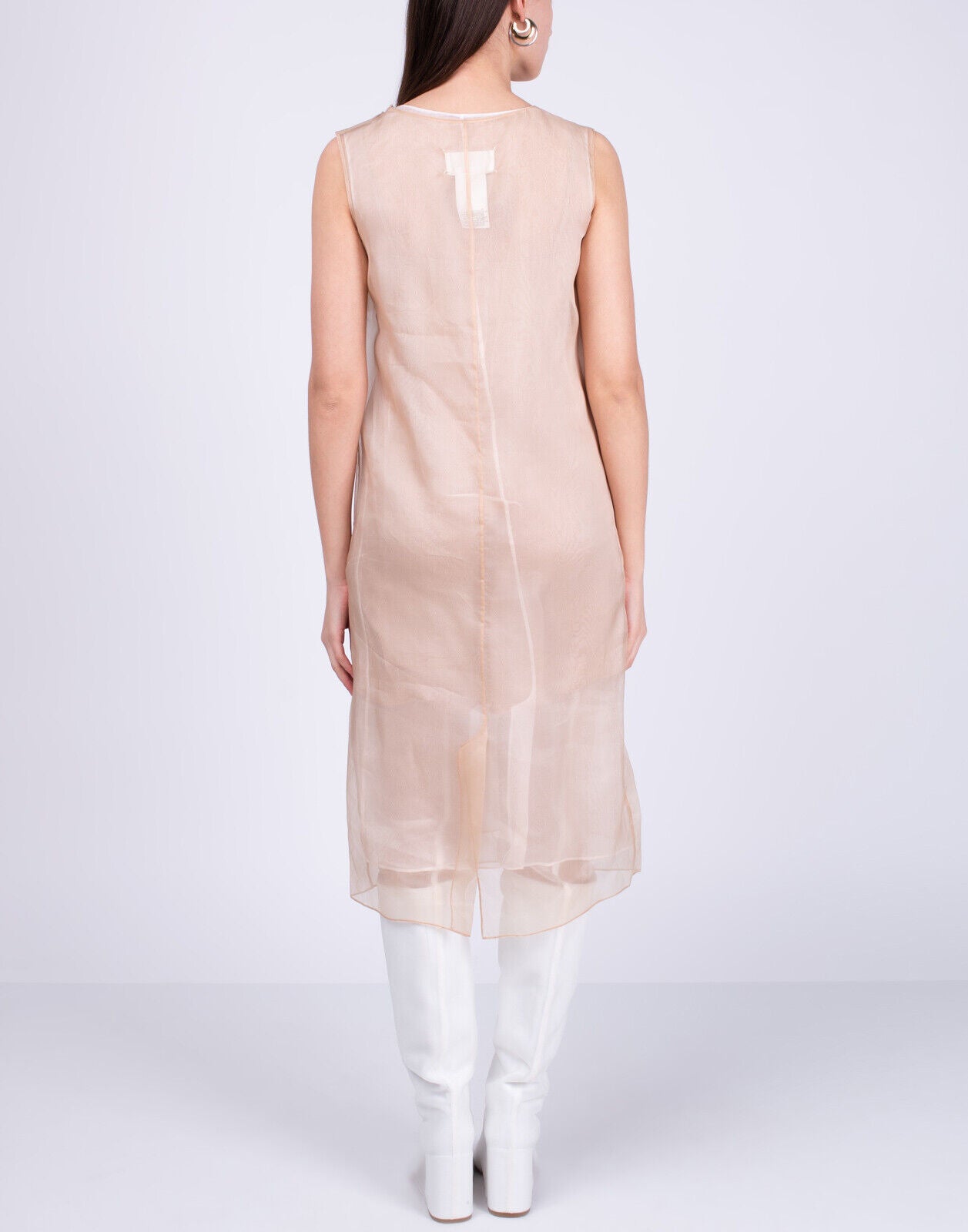 Maison Margiela Pink Silk Sheer Dress