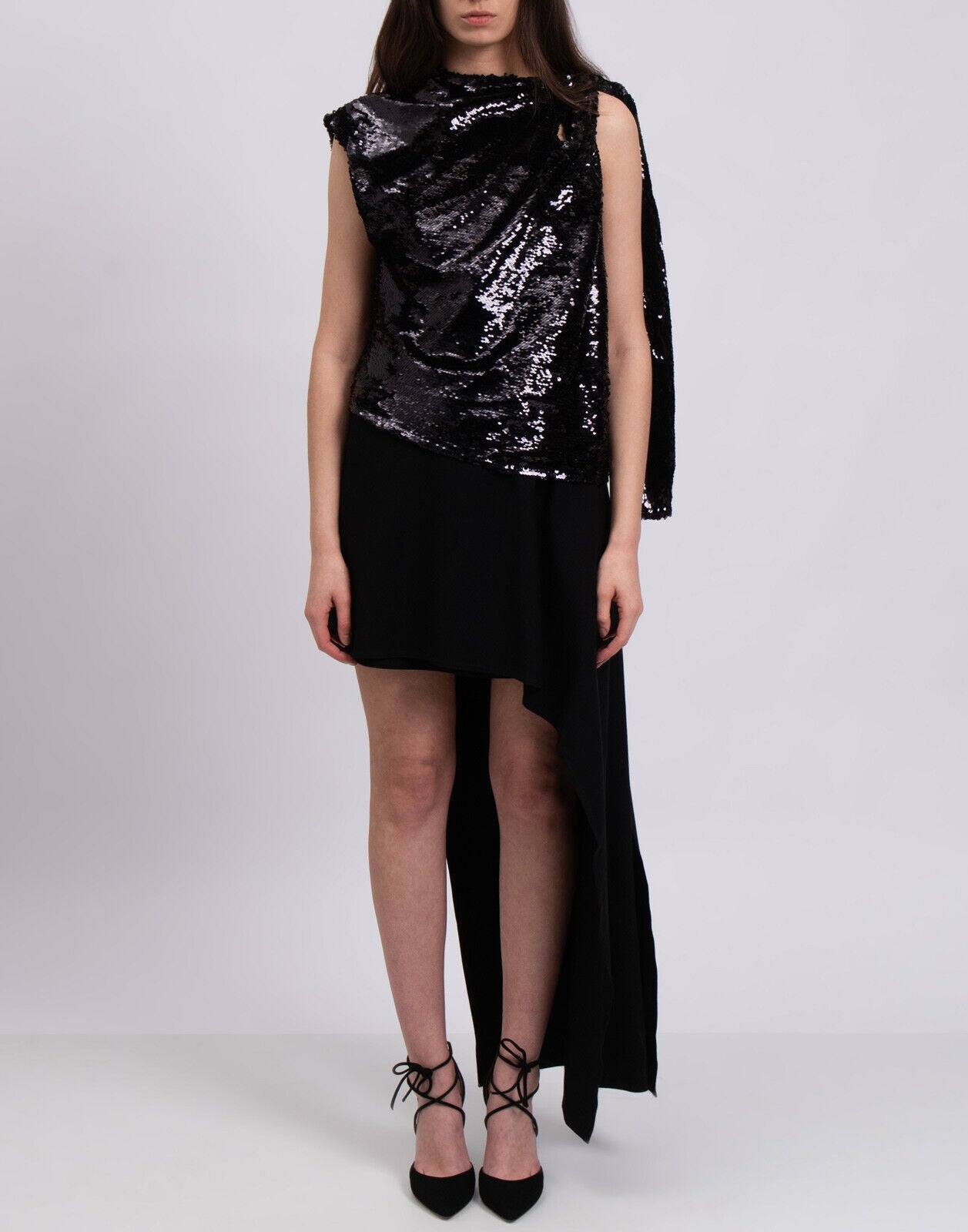 JW Anderson Black Sequin Mini Cocktail Dress