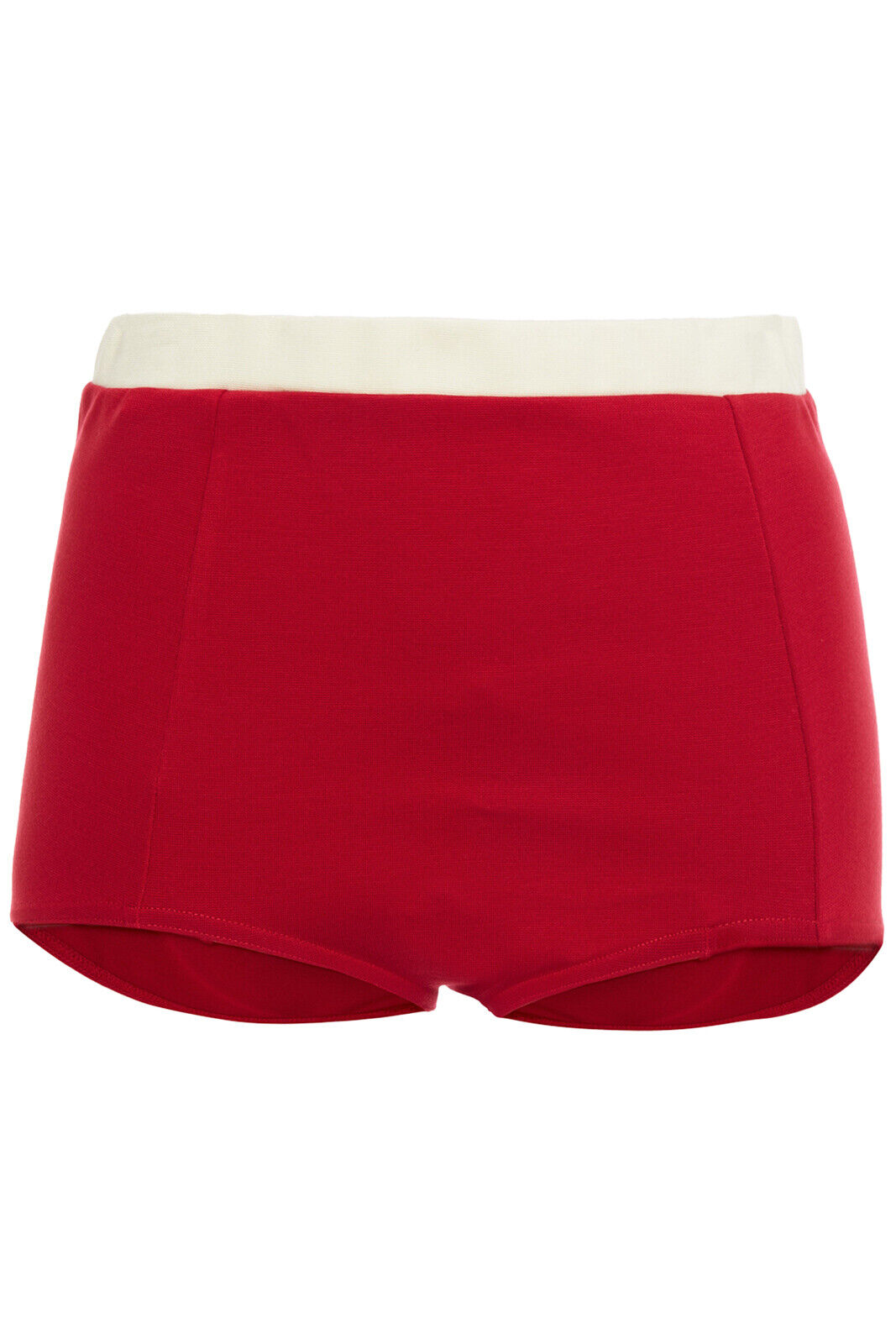 RedValentino Red Mini Shorts With White Waistband