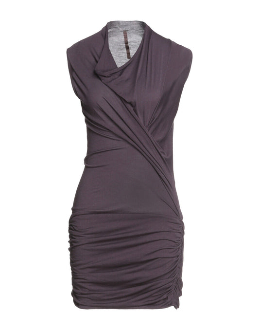 Rick Owens Grey Twist Mini Dress