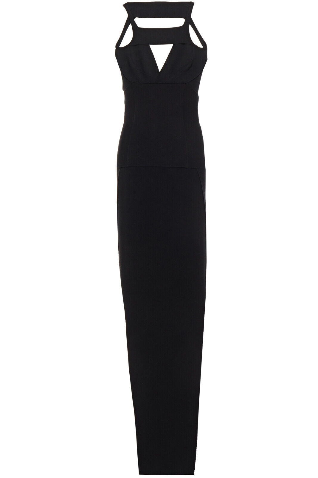 Rick Owens Black Neck Cut Out Gown