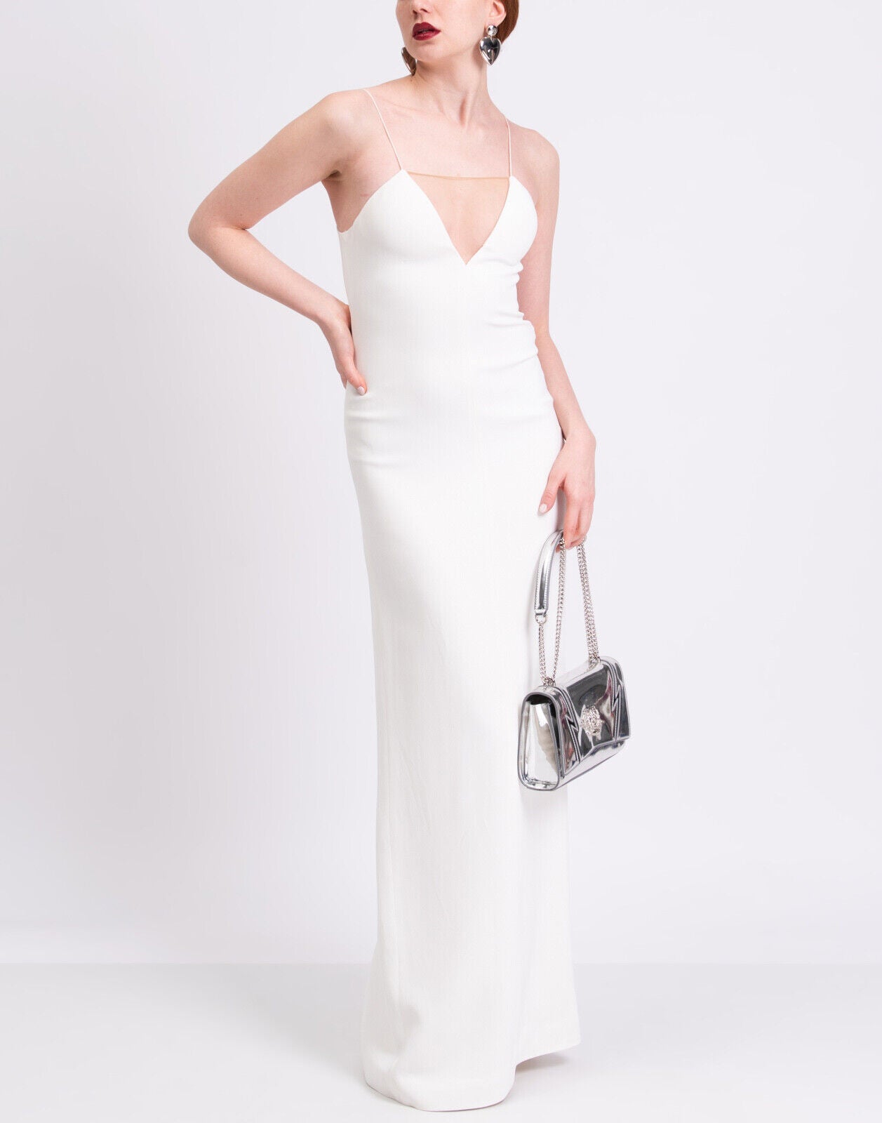 Alexander Wang White Strapless V-Neck Gown