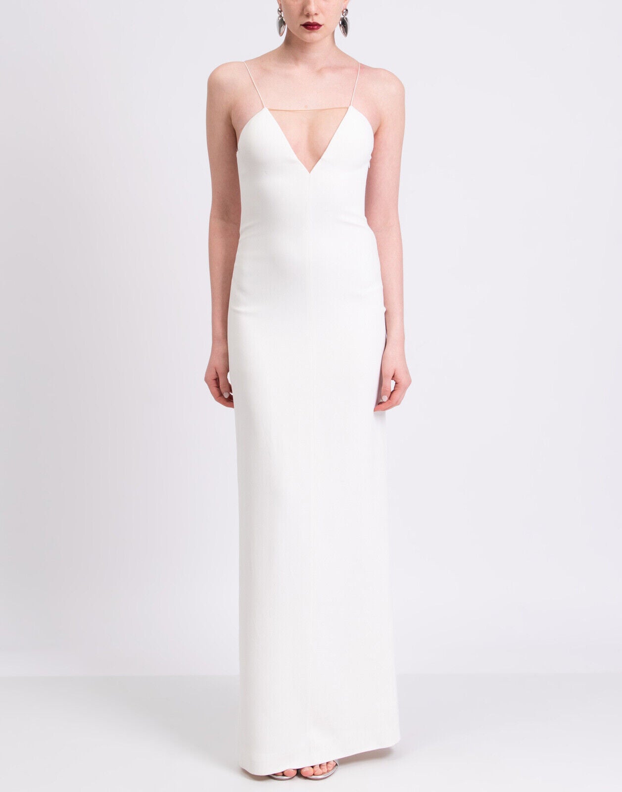 Alexander Wang White Strapless V-Neck Gown