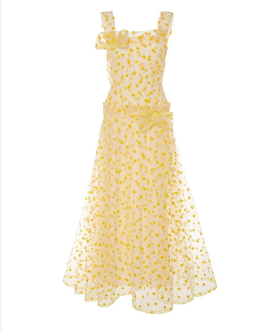 Rodarte Yellow Tulle Bow Gown