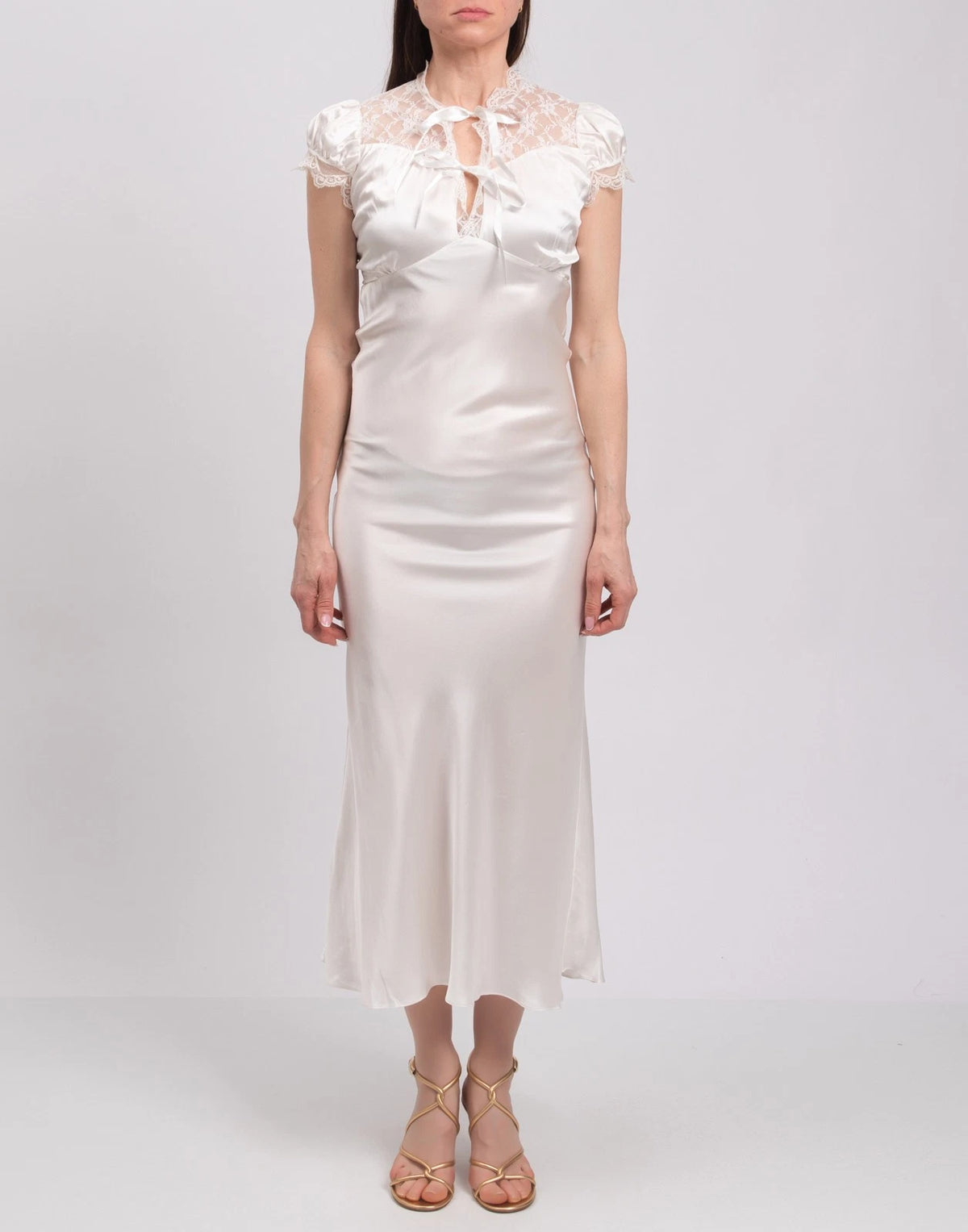 Rodarte White Silk Dress