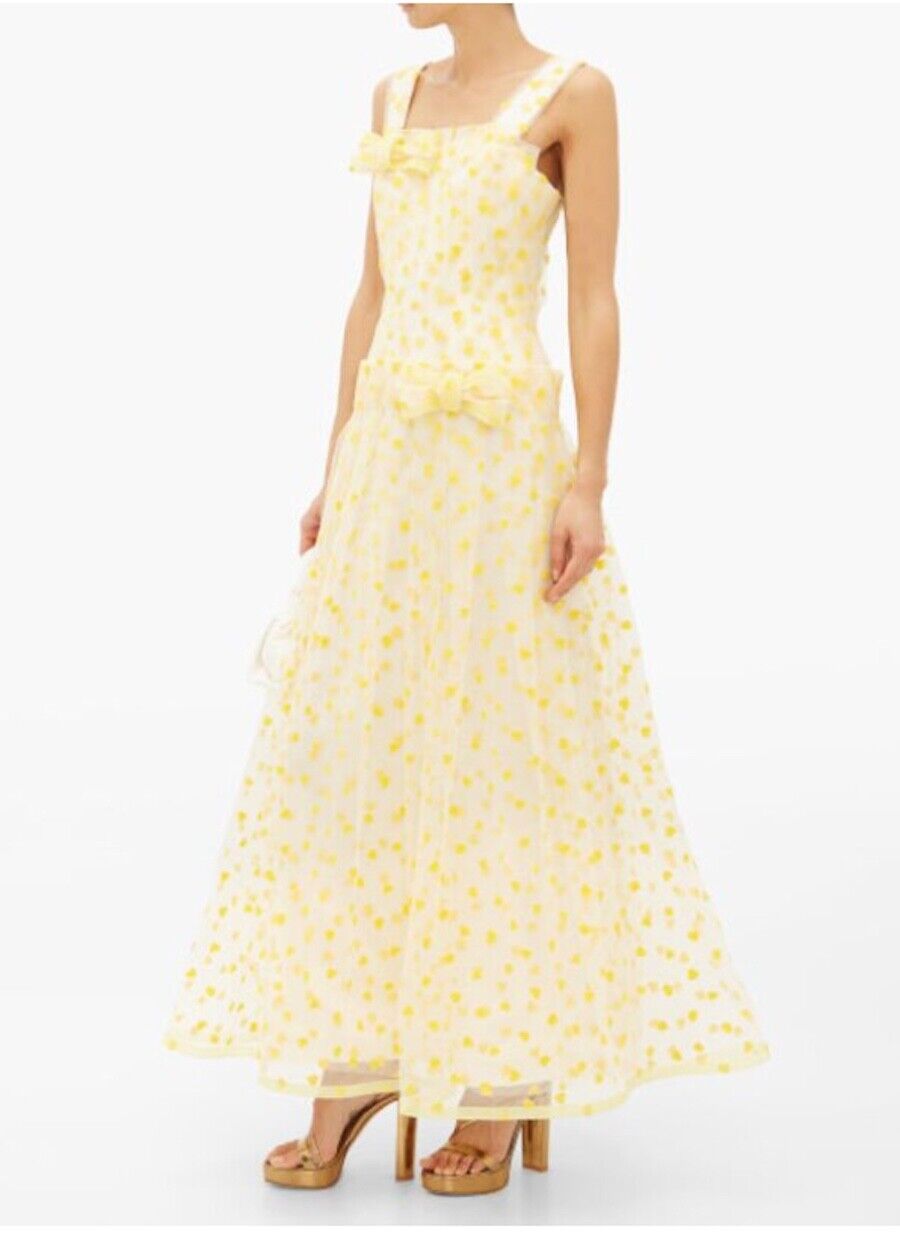 Rodarte Yellow Tulle Bow Gown