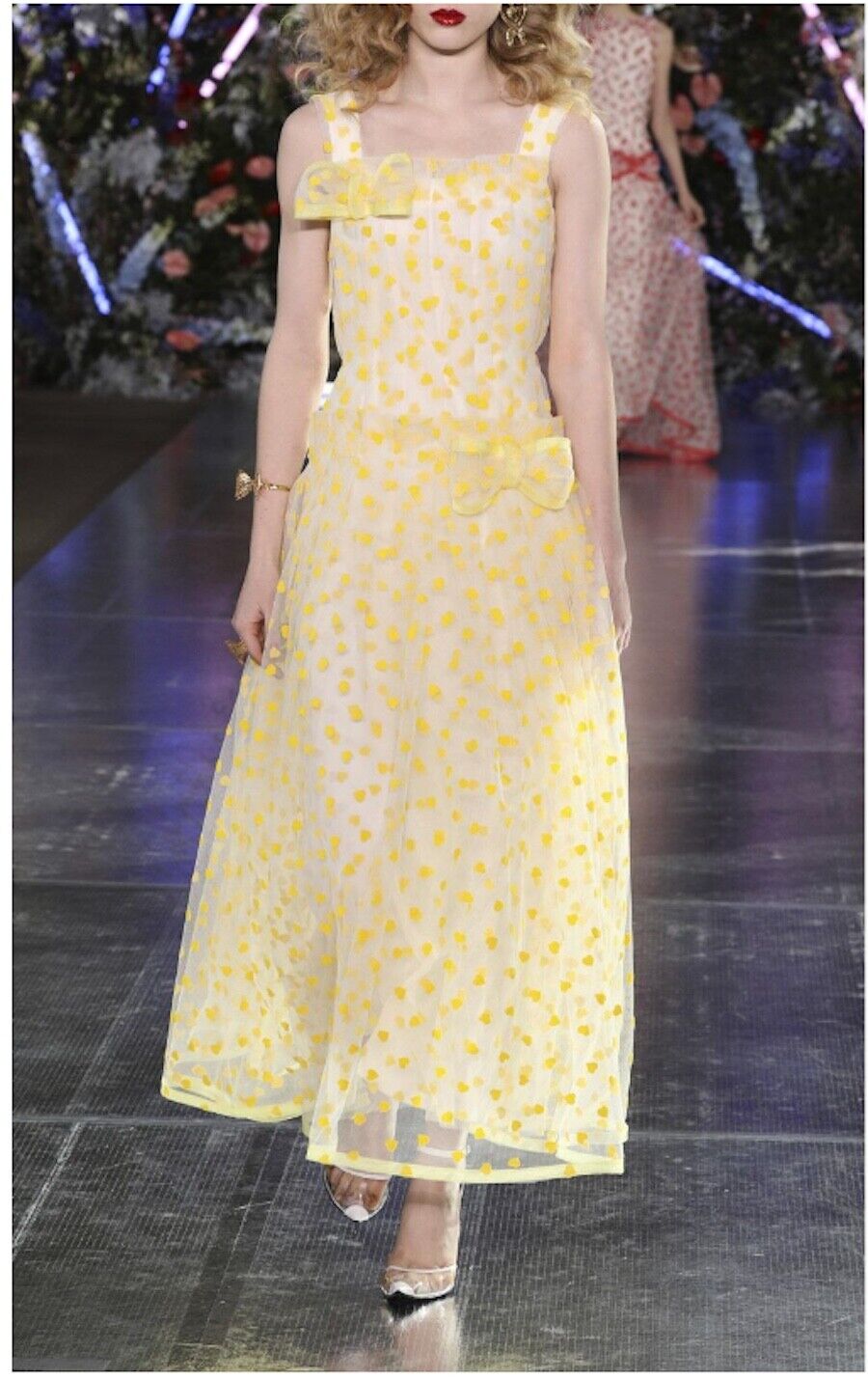 Rodarte Yellow Tulle Bow Gown