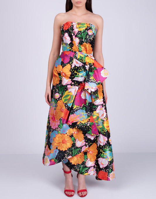 Richard Quinn Rainbow Floral Gown