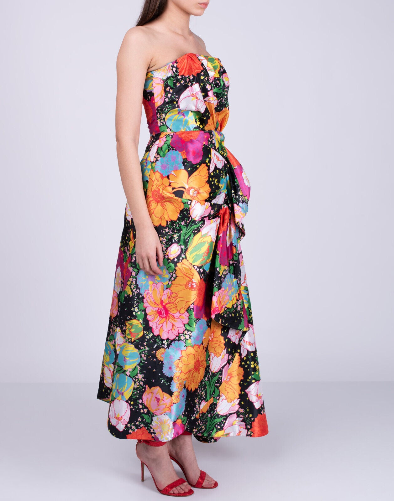 Richard Quinn Rainbow Floral Gown