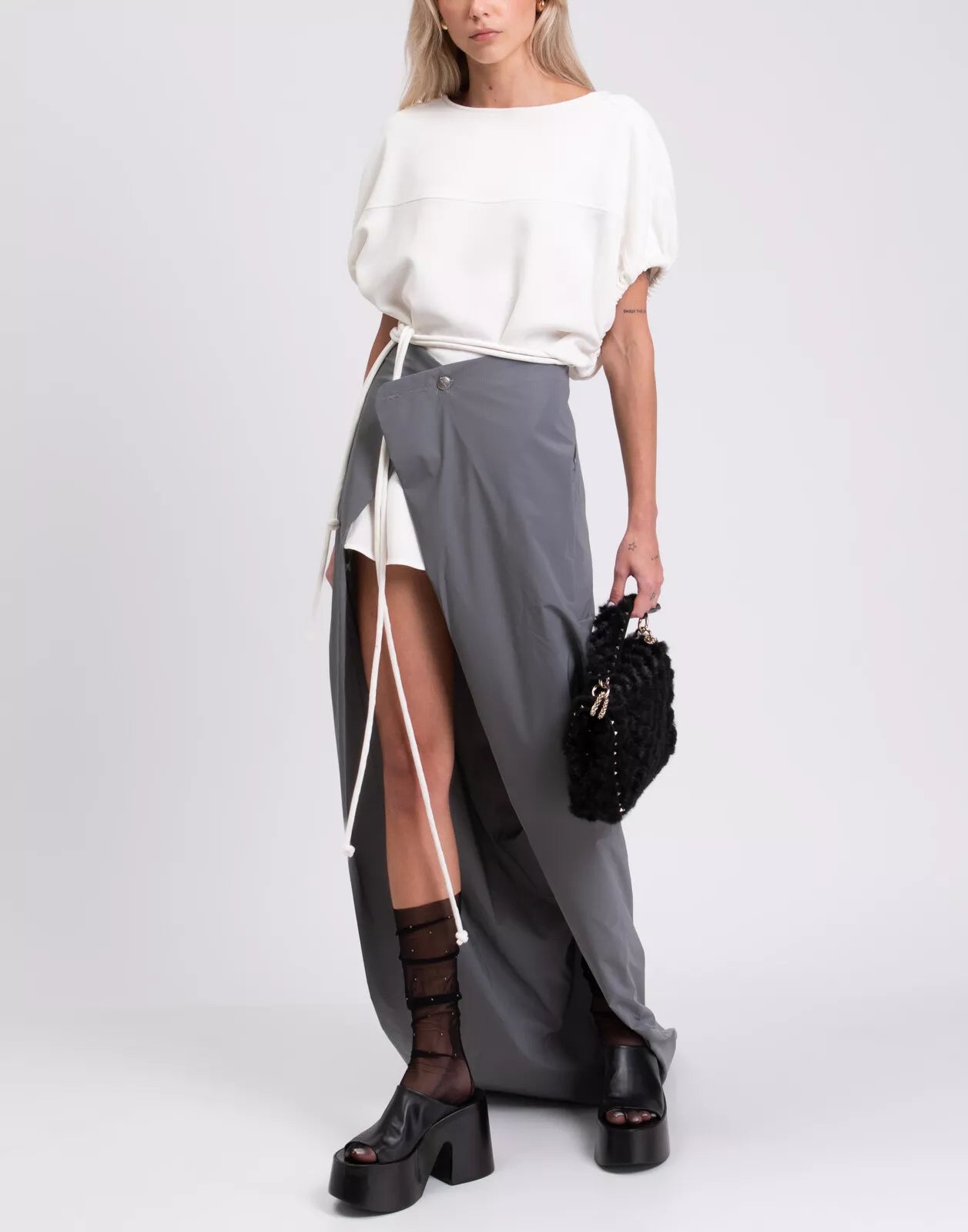 Rick Owens Grey Skirt