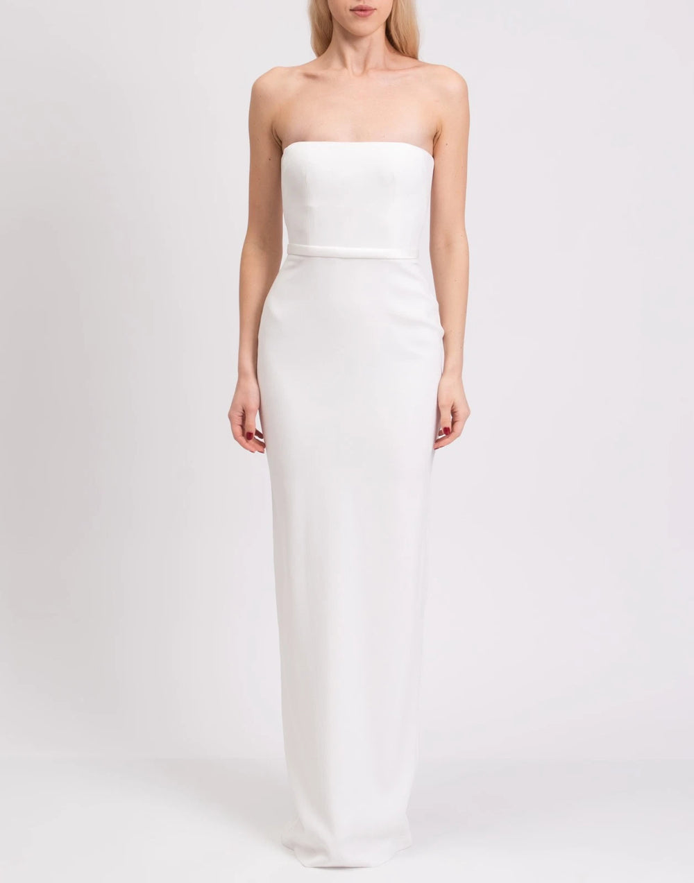 Alex Perry White Strapless Dress