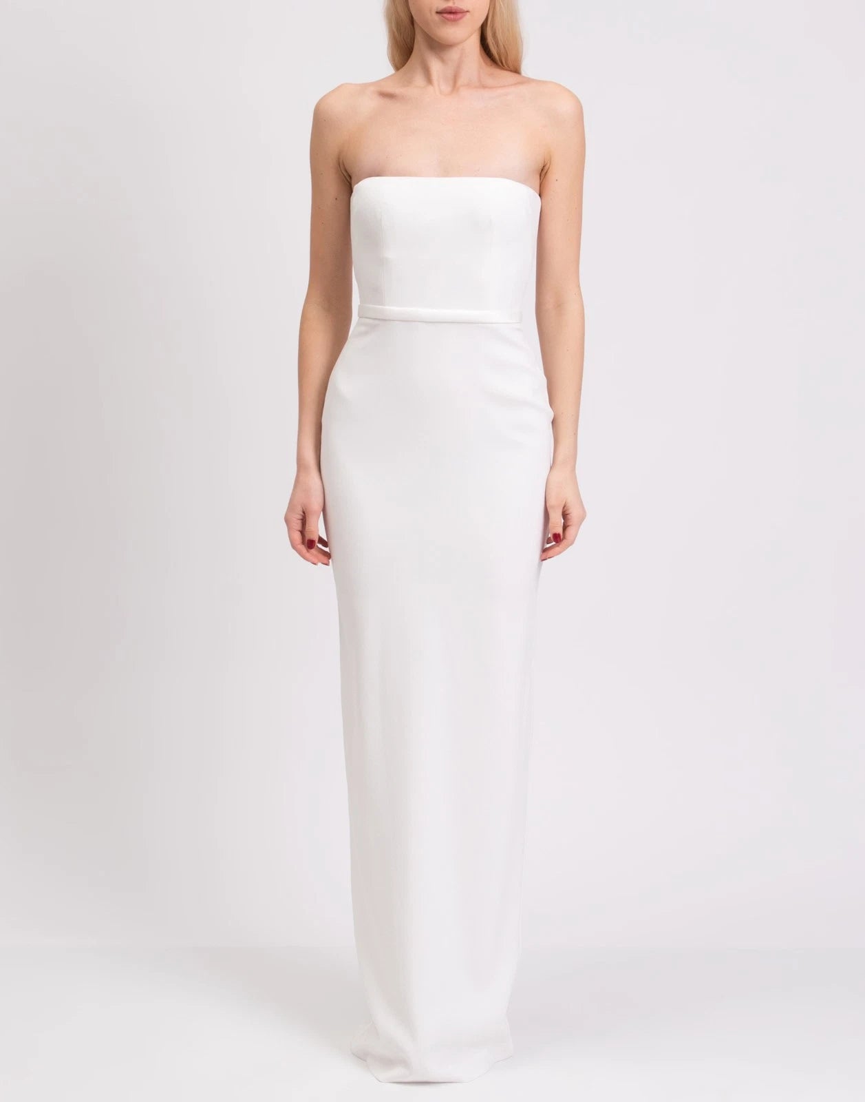 Alex Perry White Strapless Dress
